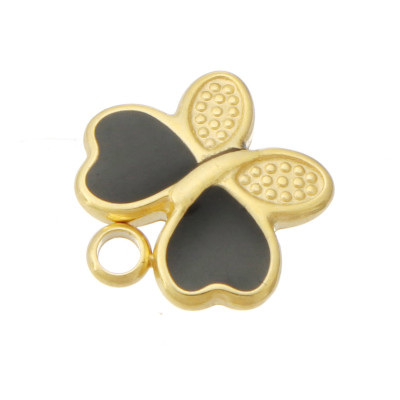 Butterfly pendant in two color combinations made of surgical steel