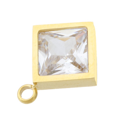 Pendant rhombus of two color combinations made of surgical steel