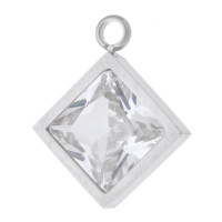 Přívěsek kosočtverec dvou barevných kombinacích z chirurgické oceli