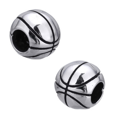 Bead with simple surgical steel ornament