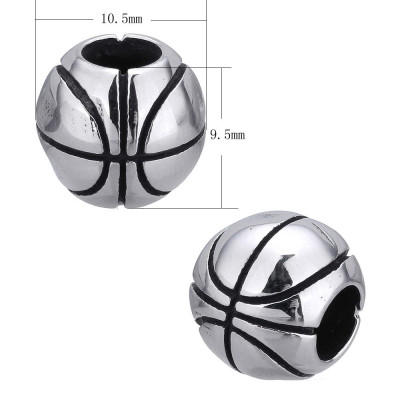 Bead with simple surgical steel ornament