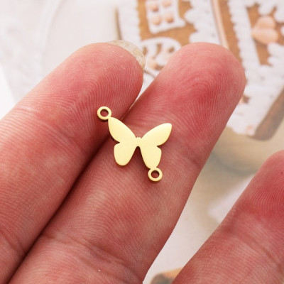 Bow tie connector three color variants surgical steel