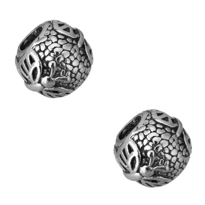 Surgical steel lace butterfly bead