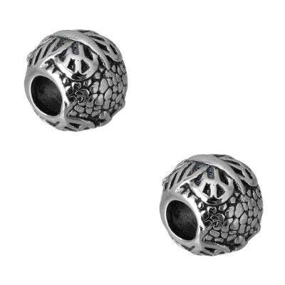 Surgical steel lace butterfly bead