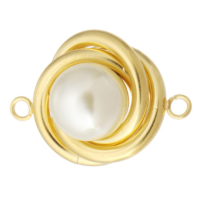 Konektor spirálka s umělou perlou tři barevné varianty chirurgická ocel