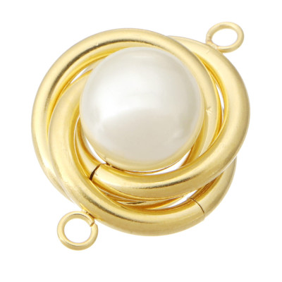 Konektor spirálka s umělou perlou tři barevné varianty chirurgická ocel