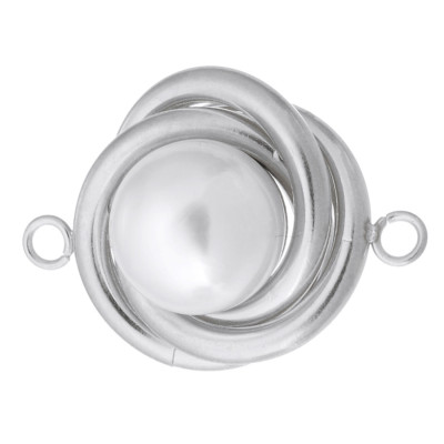 Konektor spirálka s umělou perlou tři barevné varianty chirurgická ocel