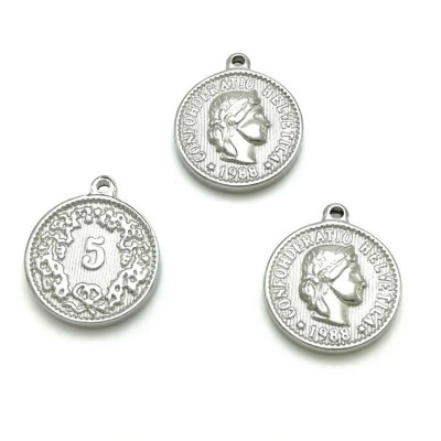 Money pendant surgical steel