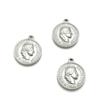 Money pendant surgical steel