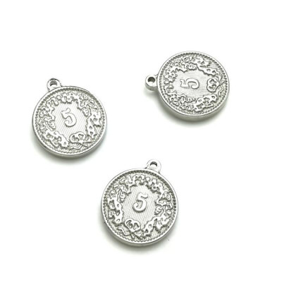 Money pendant surgical steel