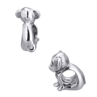 Bead of cute surgical steel puppy