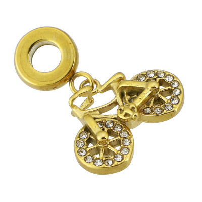 Eyelet with pendant round surgical steel two color variants