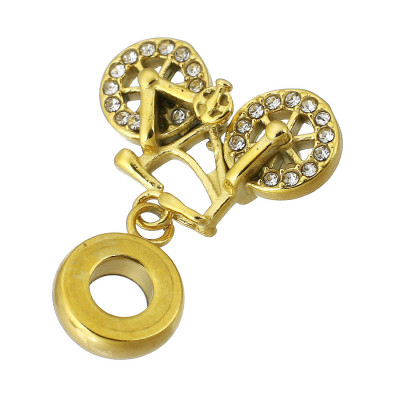 Eyelet with pendant round surgical steel two color variants