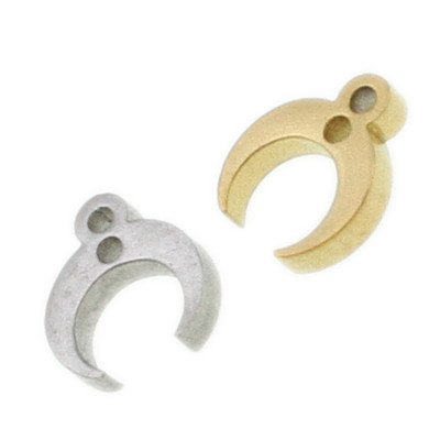 Přívěsek půlměsíc s očkem chirurgická ocel dvě barevné varianty