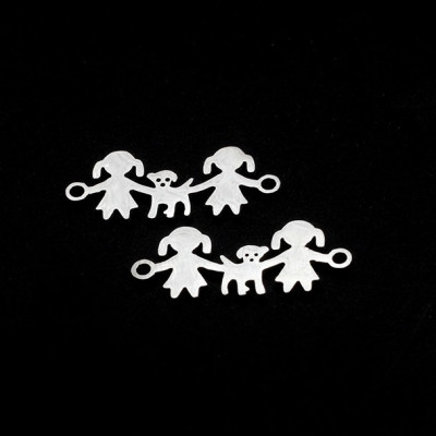 Konektor DVĚ DĚVČATA a pes chirurgická ocel