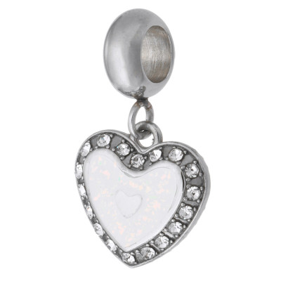 Eyelet with HEART, surgical steel, three color options