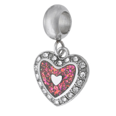 Eyelet with HEART, surgical steel, three color options