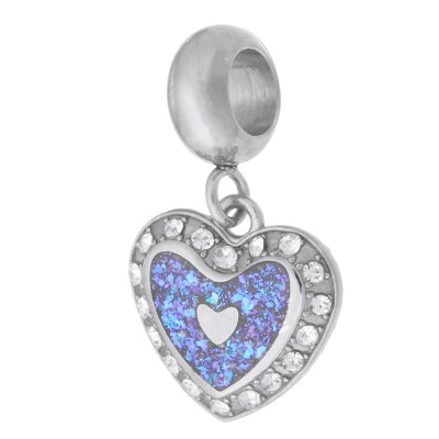 Eyelet with HEART, surgical steel, three color options