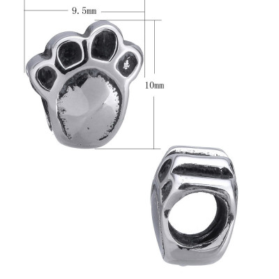 Surgical steel paw bead