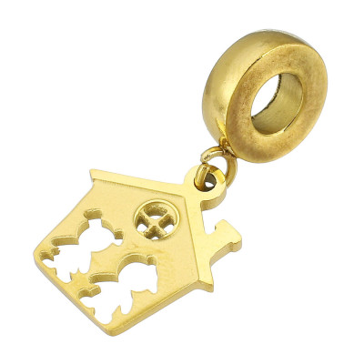 Eyelet with pendant DOMEČEK made of surgical steel