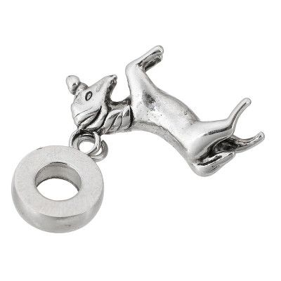 Surgical steel unicorn pendant