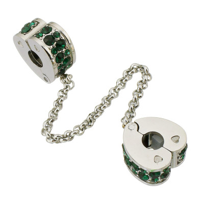 Bezpečnostní klip se řetízkem se šatony chirurgická ocel 7 variant