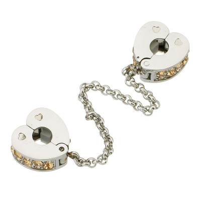 Safety clip with chain with ratchets surgical steel 7 variants