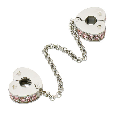 Safety clip with chain with ratchets surgical steel 7 variants