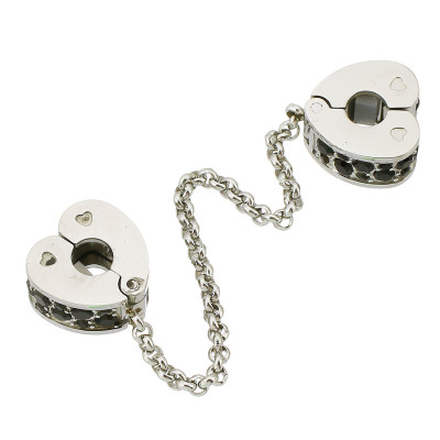 Safety clip with chain with ratchets surgical steel 7 variants