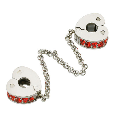 Safety clip with chain with ratchets surgical steel 7 variants