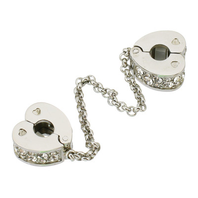 Safety clip with chain with ratchets surgical steel 7 variants