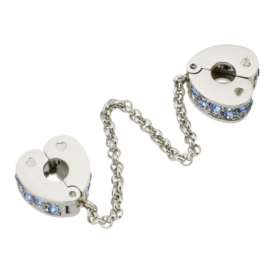 Safety clip with chain with ratchets surgical steel 7 variants