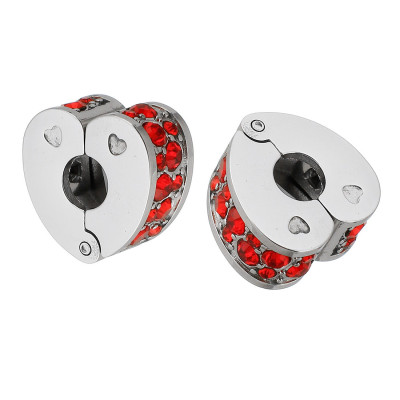 Clip with chatons, a choice of 7 variants, surgical steel