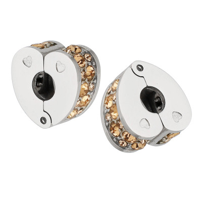 Clip with chatons, a choice of 7 variants, surgical steel