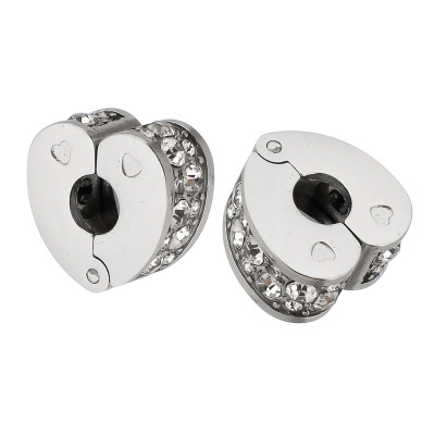 Clip with chatons, a choice of 7 variants, surgical steel