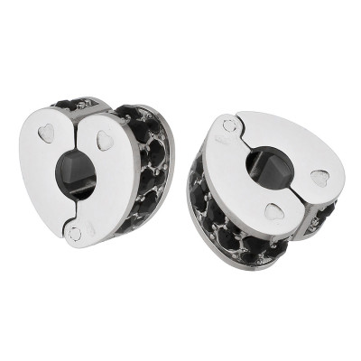 Clip with chatons, a choice of 7 variants, surgical steel