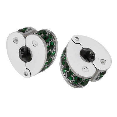 Clip with chatons, a choice of 7 variants, surgical steel