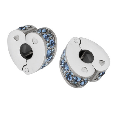 Clip with chatons, a choice of 7 variants, surgical steel