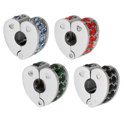 Clip with chatons, a choice of 7 variants, surgical steel