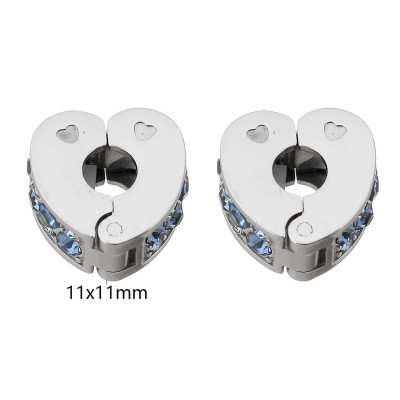 Clip with chatons, a choice of 7 variants, surgical steel