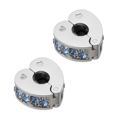 Clip with chatons, a choice of 7 variants, surgical steel