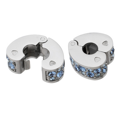 Clip with chatons, a choice of 7 variants, surgical steel