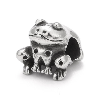 Frog bead made of surgical steel