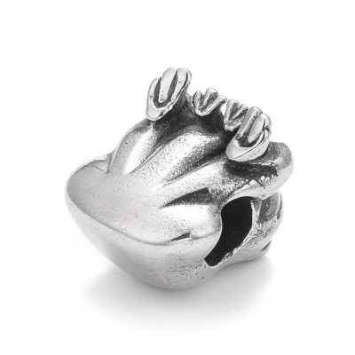 Frog bead made of surgical steel