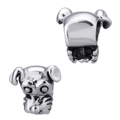 Fox terrier bead made of surgical steel