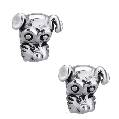 Fox terrier bead made of surgical steel