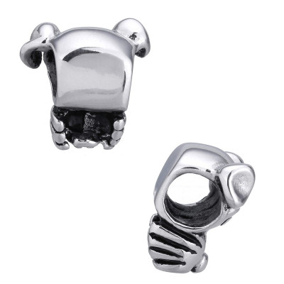 Fox terrier bead made of surgical steel