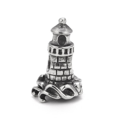 A surgical steel beacon bead with a large hole