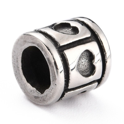 Korálek se srdíčkem z chirurgické oceli