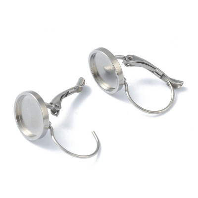 Mechanical earring with 6 or 10 mm surgical steel cup